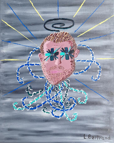 The Mad Man acrylic surreal l.bertrand