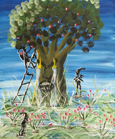 Lutins 3 acrylic surreal l.bertrand