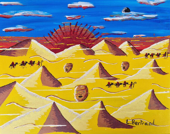 Desert of Spirits acrylic surreal l.bertrand