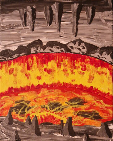 Gehenna acrylic surreal l.bertrand